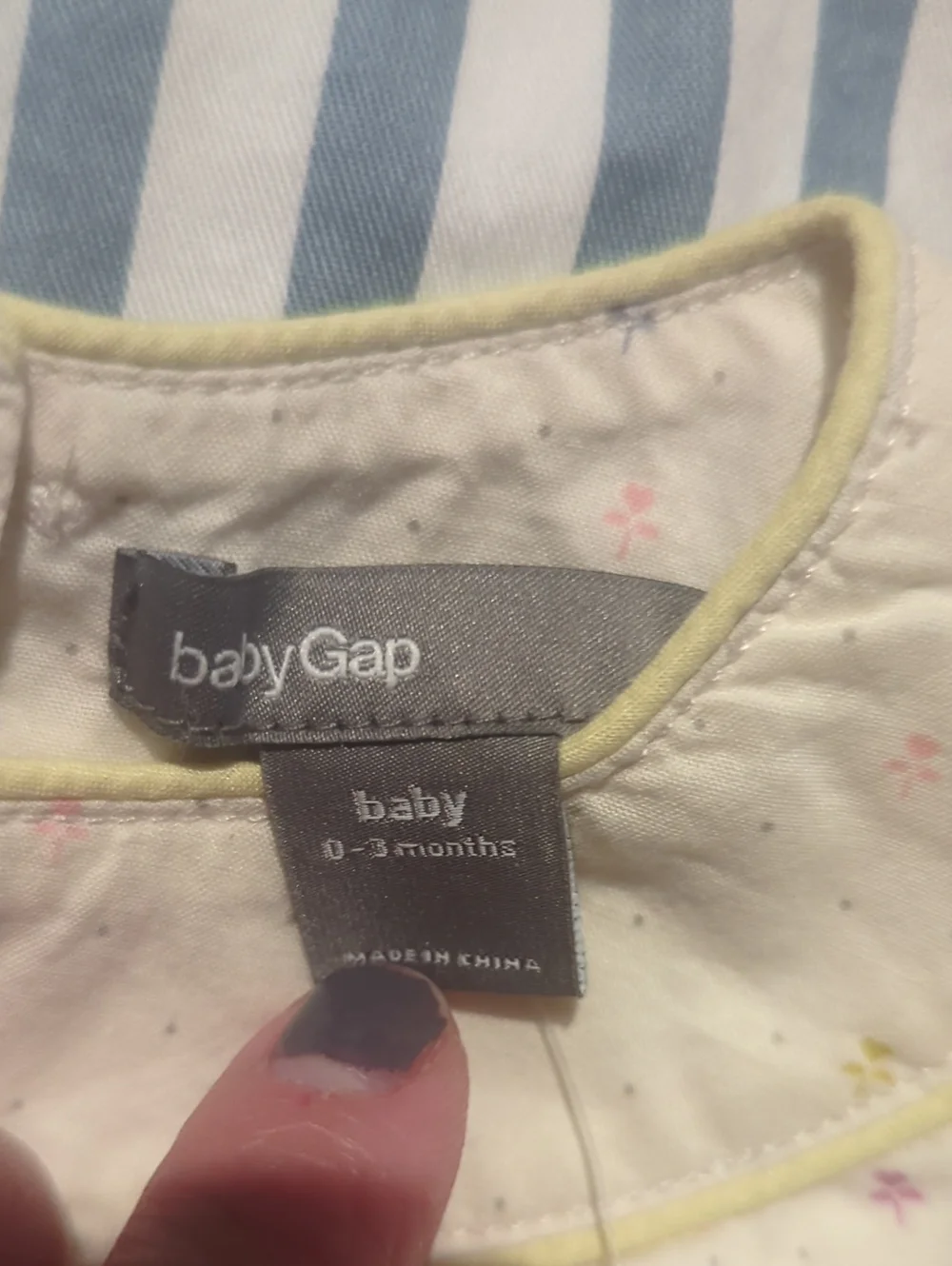 BabyGAP Cream Floral Long-Sleeve Blouse (0-3mo)